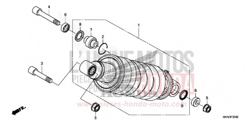 KISSEN, HINTEN CB650RAK de 2019